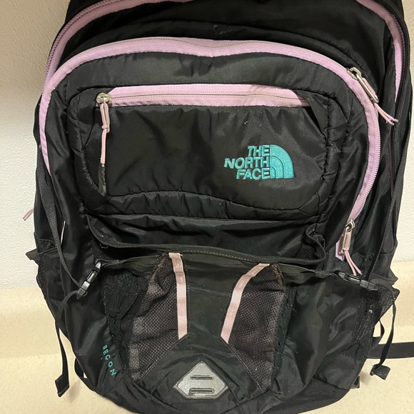 The North Face Recon Black and Lavender Backpack - Picture 1 of 10
